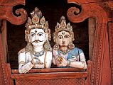 Kathmandu Durbar Square 05 03 Shiva and Parvati Look Out From Window Of Shiva-Parvati Temple Shiva and Parvati observe life on Kathmandu Durbar Square from their window in the Shiva-Parvati temple.